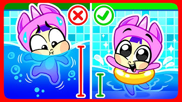 Learn Safety Rules In The Swimming Pool! 🌊💦 Educational Video 💦