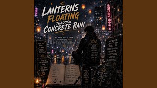 Lanterns Floating Through Concrete Rain