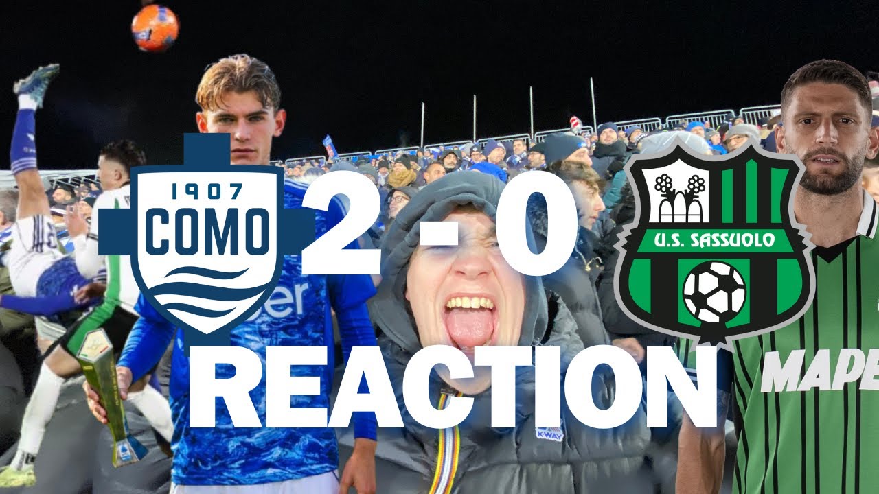COMO 2 - 0 SASSUOLO GRANDE PARTITA DEL COMO E 12^ RISULTATO UTILE CONSEGUTIVO
