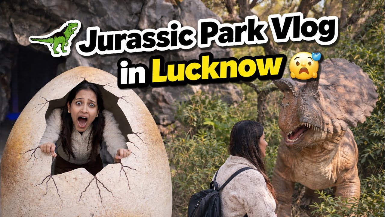 Janeshwar Mishra Park Jurassic Park 😱 | Real Dinosaurs in Lucknow? | Vlog