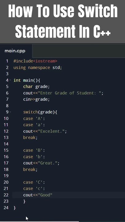 How to Use Switch Statement In C++ - YouTube