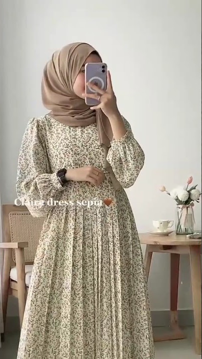 Korean look dress floral✨.  Dengan bahan super premium😍 #shopeehaul #koreanlook