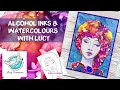 Watercolours and Alcohol inks Goddess With Lucy