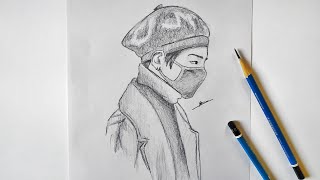 رسم اعضاء فرقة BTS | تعليم الرسم للمبتدئين - رسم سهل