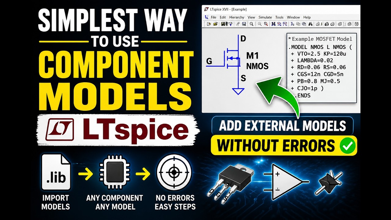 Simplest Way to Use Component Models in LTspice | Add External Models ...