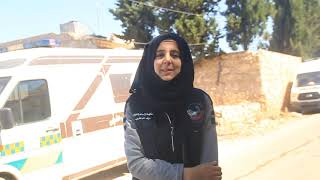 وقفة تضامنية مع بريتا حاجي حسن لمنظومة الاسعاف والطوارئ بريف حلب الغربي