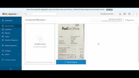 CA Expenses - Auto Scan a Receipt (Desktop)