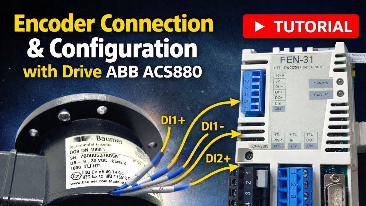 Encoder Connection & Programming in VFD | Speed & Position Control | Closed Loop VFD