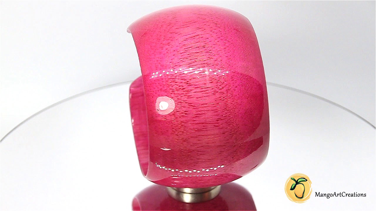 Mango Wood Bangle Bracelet 'Rouge'