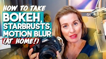 3 TIPS to Photograph FUN HOLIDAY LIGHTS (Bokeh, Starbusts, Motion Blur) AT HOME