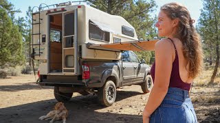 a realistic day living in my truck camper
