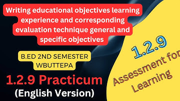 B.ED 2nd SEMESTER practicum || course 1.2.9 || WBUTTEPA || English version