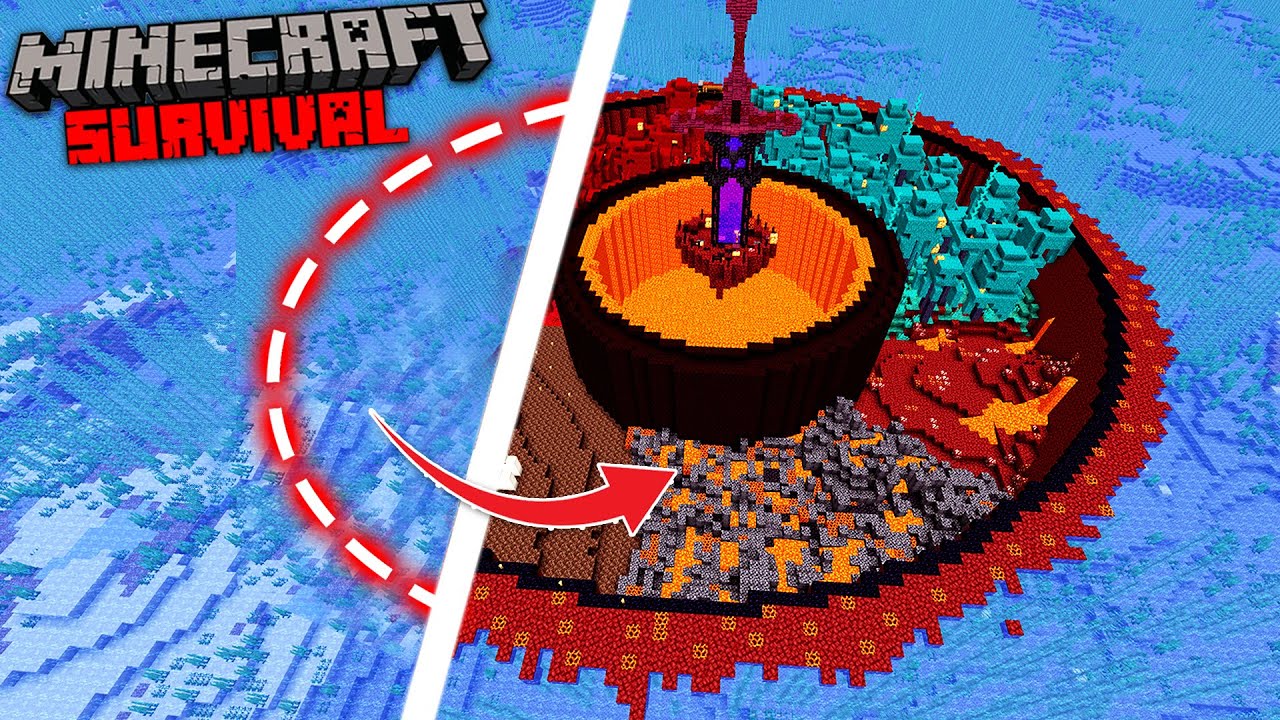 I Built NETHER in the OVERWORLD in Minecraft [Hindi]