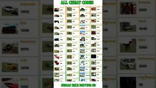 Indian Bikes Driving 3D || All NEW CHEATS CODES shorts #short