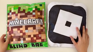 [💚paper diy🩶] ROBLOX and MINECRAFT Blind Bags unboxing! | asmr