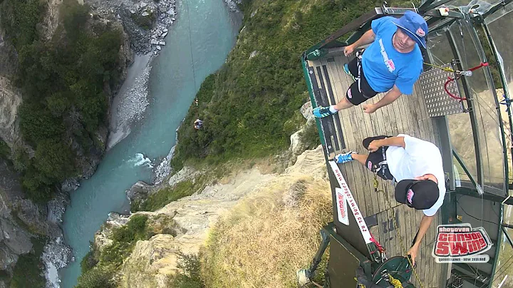 Shotover Canyon Swing Handstand to 4 Front Flips i...