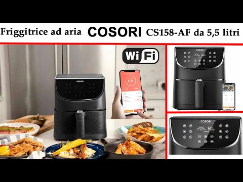 COSORI Friggitrice ad Aria Smart Senza Olio, Air Fryer da 5,5 Litri, 11  Programmi & WiFi Controllo, Modalità di Preriscaldamento & Mantenimento in