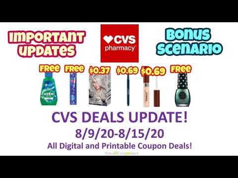 CVS Deals Update 8/9/20-8/15/20! All Digital and Printable Coupon Deals!