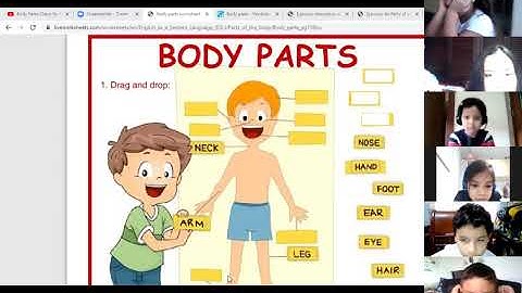 2 "A" LISTENING AND SPEAKING - BODY PARTS - JUNE 28TH