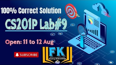 Cs201P- Lab Attendance Quiz #9 Spring 2022 ||Not Graded