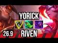 YORICK vs RIVEN (TOP) | NA Challenger | 26.9