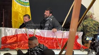 Funeral in Baghdad for PMF fighters killed by airstrike on western Iraq