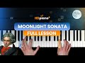 Moonlight Sonata 1st Movement - Complete Piano Lesson (2023)