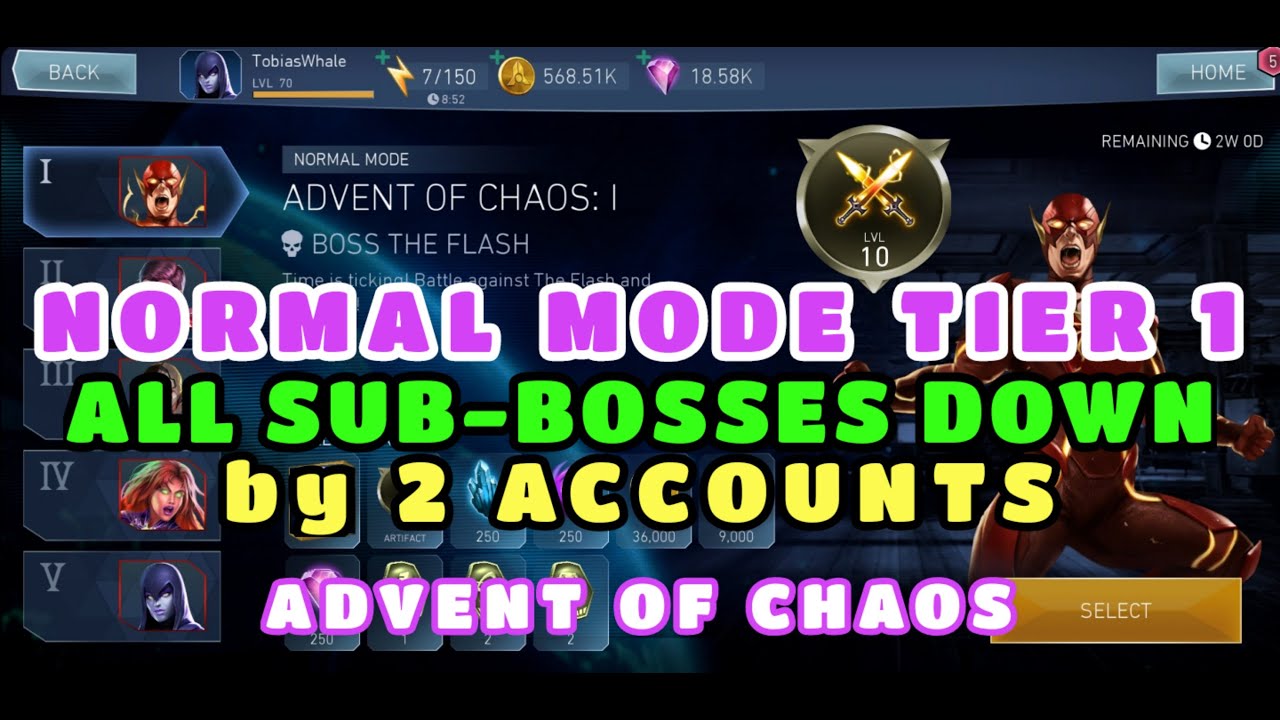 injustice-2-mobile-advent-of-chaos-normal-tier-1-four-sub-bosses