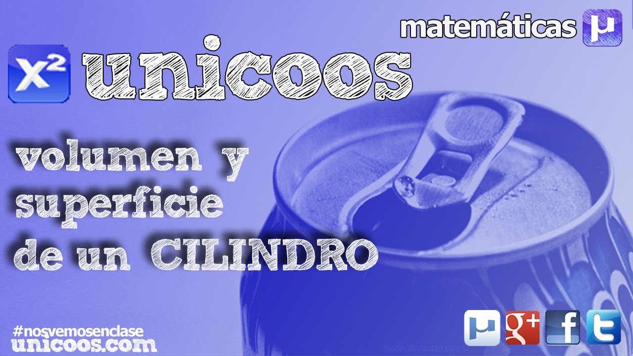 Volumen y superficie de un CILINDRO SECUNDARIA (3ºESO) matematicas