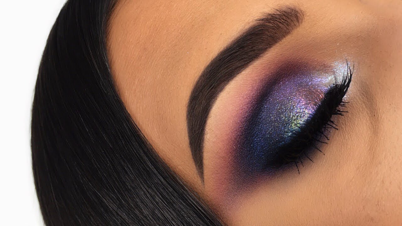 DUO CHROME PURPLE GREEN GALAXY LOOK | MAKEUP TUTORIAL