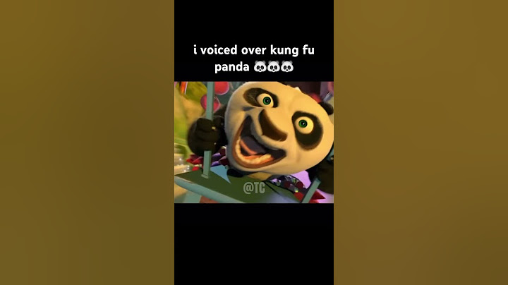 i voiced over kung fu panda