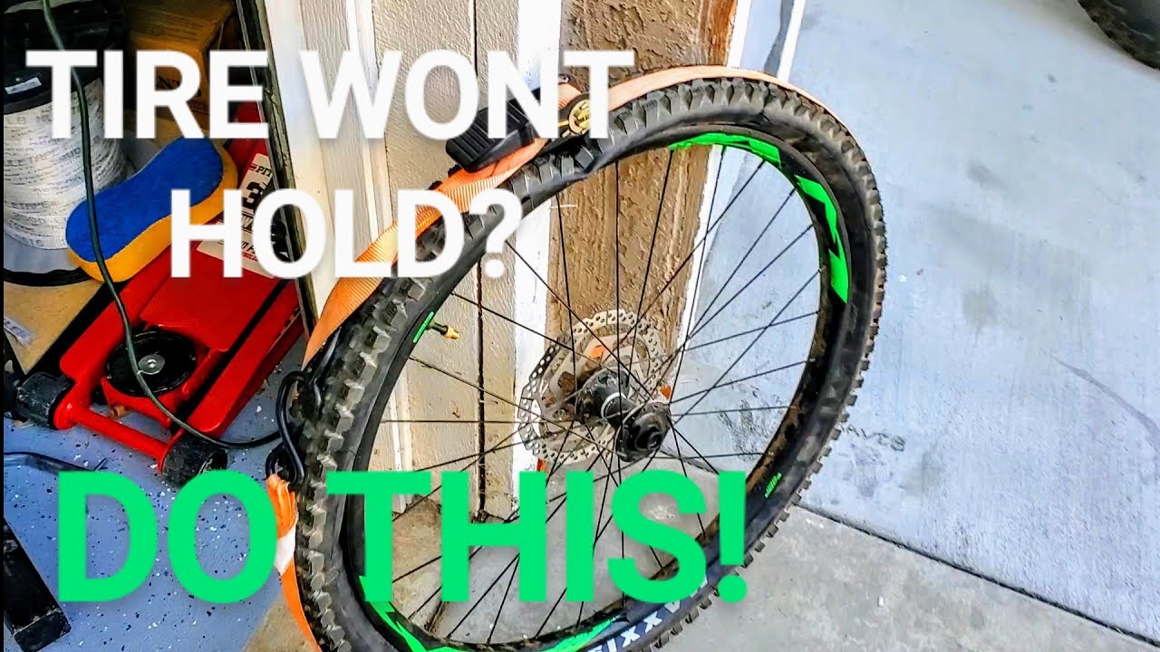 How To Pump Up a Stubborn Mountain Bike Tire / Seat MTB Bead Life Hack