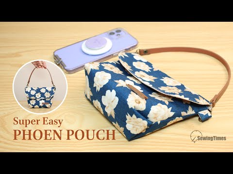Super Easy Phone Pouch 🐳 Cut and Sew a Bag in <strong>10Min</strong>!