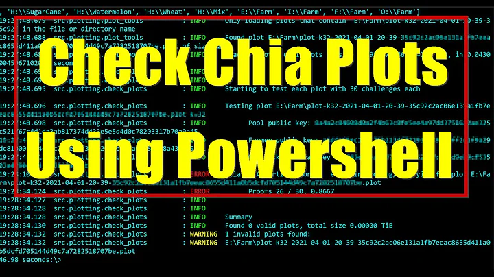 How To Check Chia Plots Using The Command Line Tool In Powershell