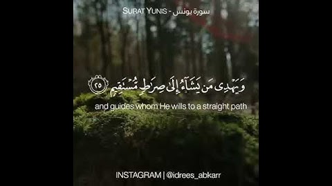 ادريس ابكر سورة يونس والله يدعو الى دار السلام