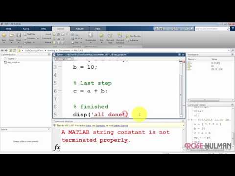 ece180 matlab: Scripts