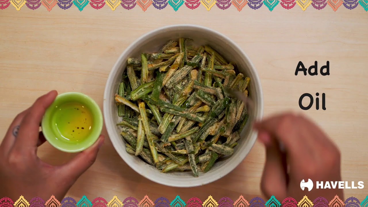 Havells Air Fryer Kurkuri Bhindi Recipe YouTube