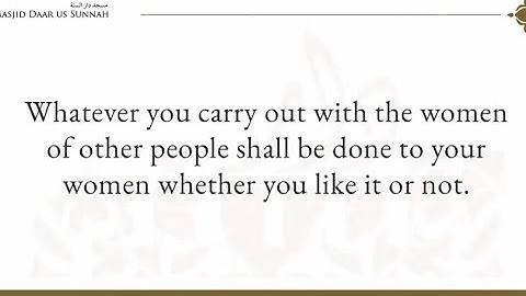 Whatever you do with other women shall be done to your women — Shaykh Abdullah al-Ghudayan رحمه الله