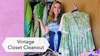 Annual Vintage Closet Declutter | Vintage Closet Cleanout 2024