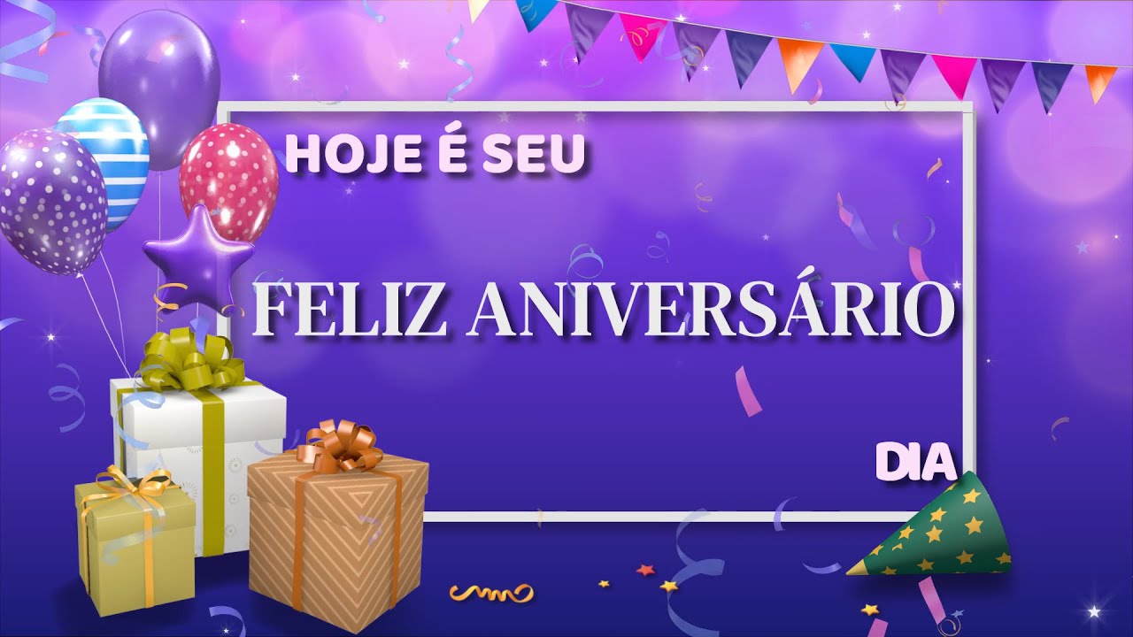 Feliz Aniversário - Background Animado - Escola e Família 