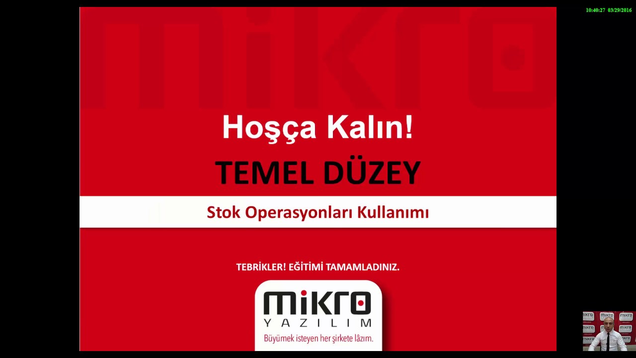 Mikro Yazılım Stok Operasyonları Kullanımı Eğitimi