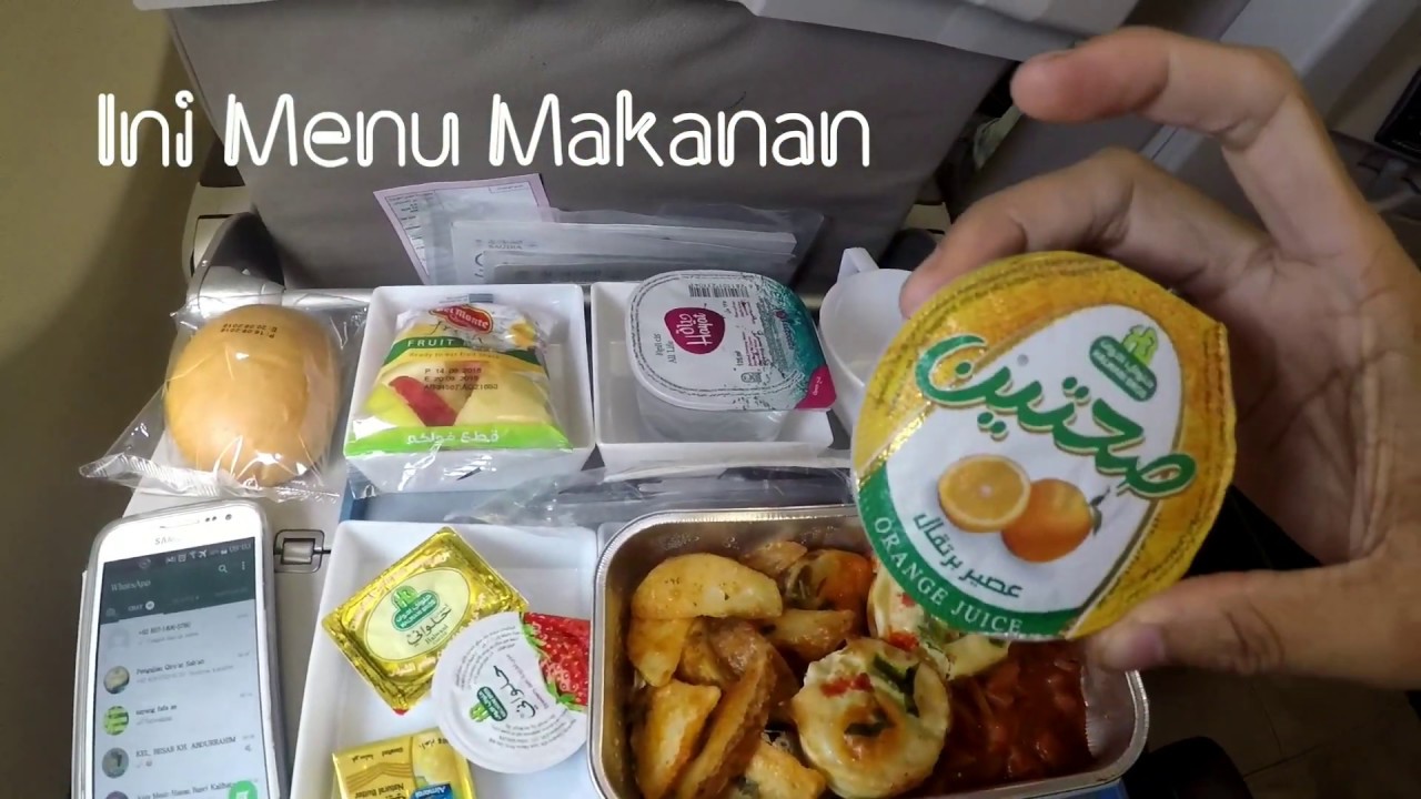 Ini Menu Makanan Arab Flight Riyadh to Cairo by Saudia Airlines 