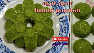 resepi agar-agar lumut pandan | agar-agar pandan | agar-agar santan pandan