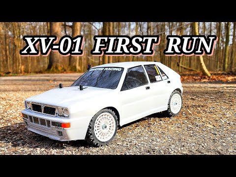 Tamiya XV-01 Lancia Delta First Run - YouTube