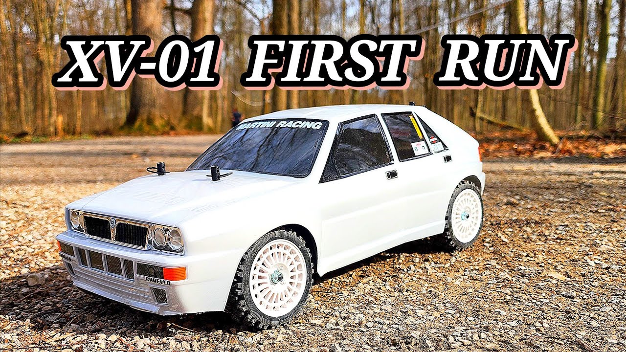 Tamiya XV-01 Lancia Delta First Run - YouTube