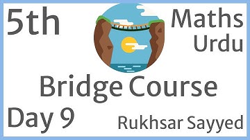 Bridge Course Class 5th Day 9 Maths Urdu Medium