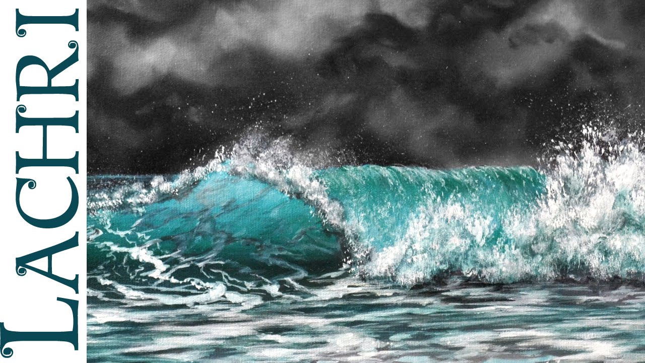 ⁣How to paint a wave - speed painting w/ Lachri