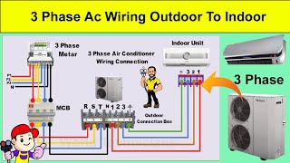 3 Phase Air Conditioner Wiring Connection Diagram Outdoor To Indoor || Three Phase Ac ky Connection screenshot 3