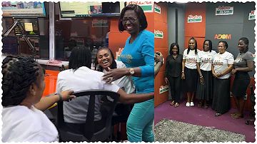 Mama Efe Surprises DAUGHTERS OF GLORIOUS JESUS at the Nhyira Fm  Studio. They talk of OTUMFOUR