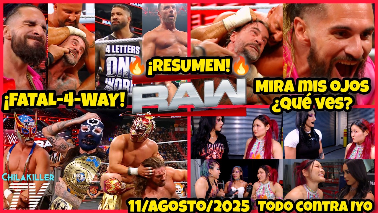 ¡ROLLINS NO DEJARA QUE PUNK SEA CAMPEON! | WWE RAW | 11 Agosto 2025 | RESUMEN Y RESULTADOS
